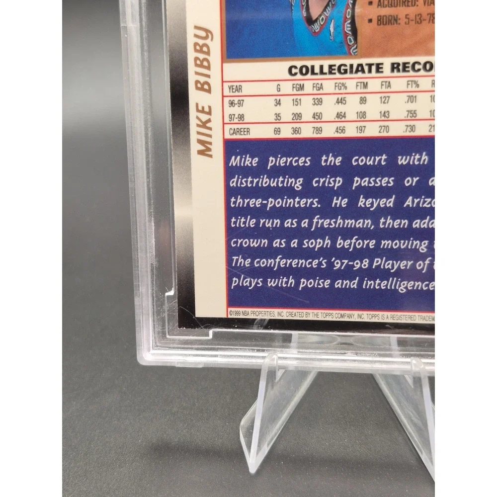 1998-99 Topps Mike Bibby #196 Rookie (RC) BCCG 9 Vancouver Grizzlies